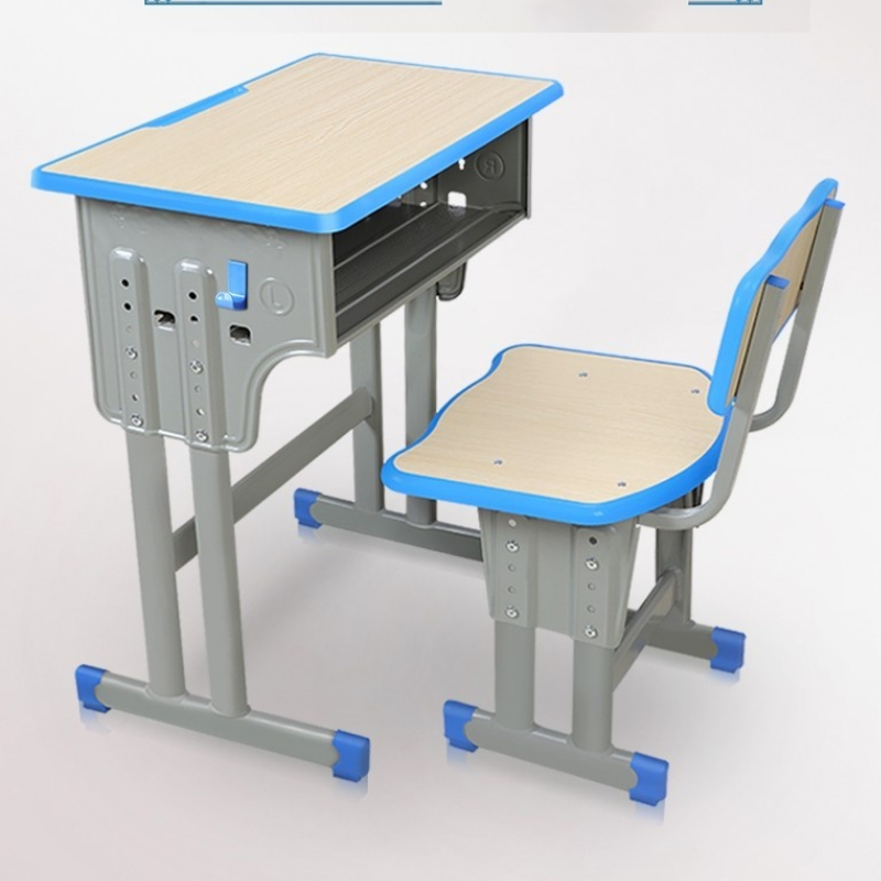 顶鸿dh-hy1006中小学生课桌椅书桌升降学习桌椅 橡木双柱靠背学习椅