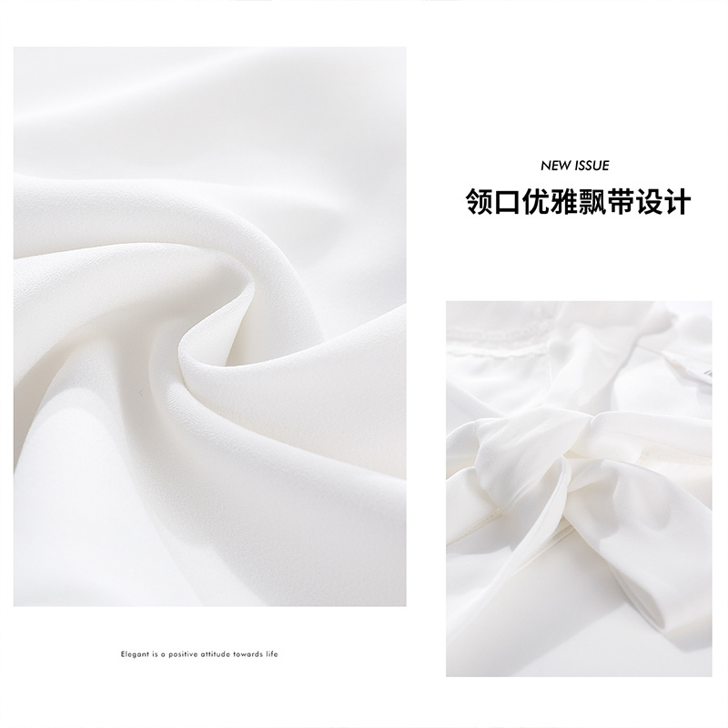 OSA白色衬衫女设计感小众衬衣春秋装2020年新款外穿百搭长袖上衣