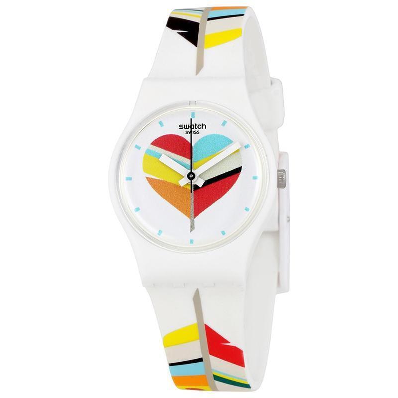 斯沃琪(SWATCH)手表 淑女系列树脂皮带 石英女士腕表 猎手迷踪LW151
