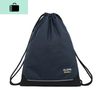 束口袋抽绳双肩包轻便束绳布袋街头潮流简约男童旅行包迷你小背包NEWLAKE 藏青色