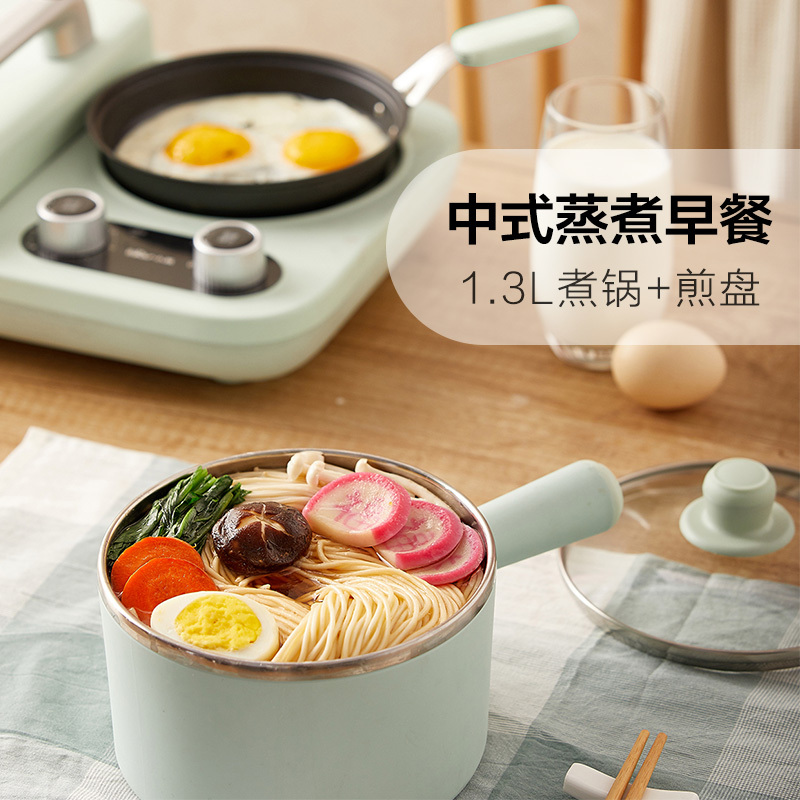 小熊(bear) 早餐机 三明治早餐机多士炉面包机电饼铛电热锅电火锅电蒸锅多功能煎饼锅-DSL-A13F1