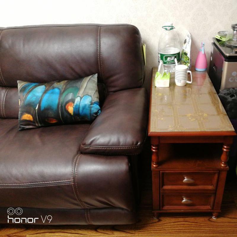 森美人沙发边柜美式实木沙发边几柜欧式客厅简约储物柜夹缝小茶几边角柜 90cm樱桃色（长方形款）长90宽40高62cm