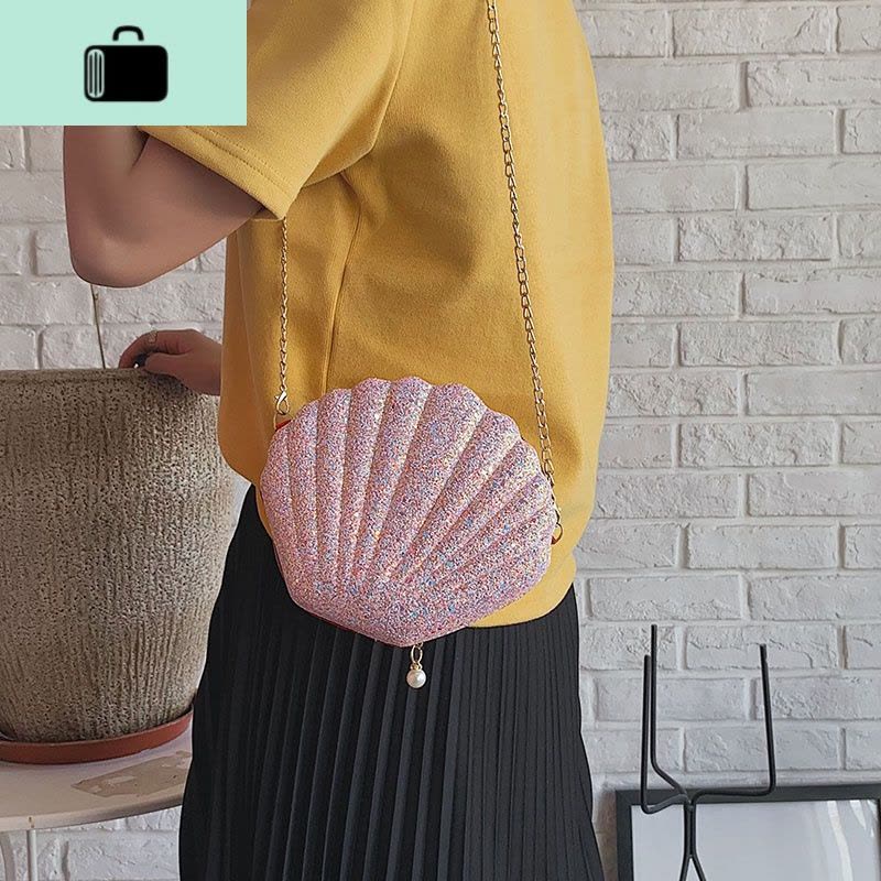 儿童包包斜挎包韩版可爱公主初中小学生时尚小女孩洋气贝壳单肩包NEW LAKE女斜挎包图片