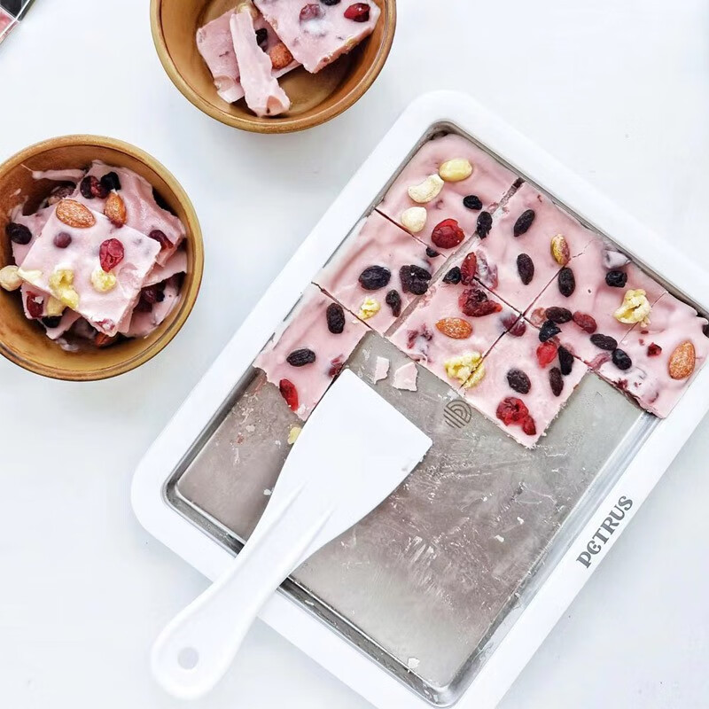 柏翠(petrus) 炒酸奶机炒冰盘家用小型DIY迷你儿童冰淇淋速冻免插电 PET035 节日礼物 白色