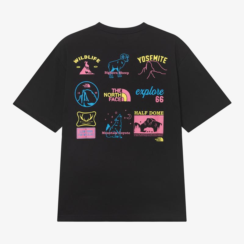 THE NORTH FACE北面中性运动短袖T恤透气舒适户外休闲健身款 110XXL BLACK