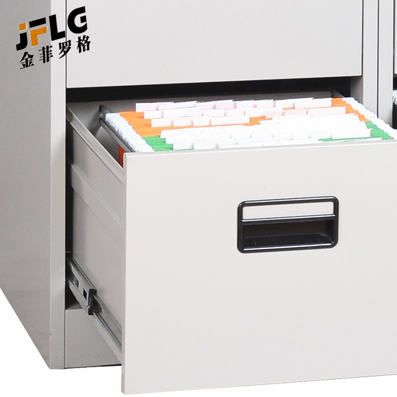 苏宁 金菲罗格 办公家具 档案资料文件挂捞柜 黑拉手四斗卡箱高清大图