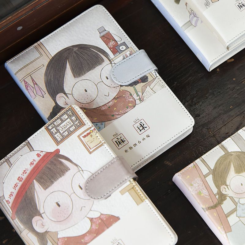 a6抱银鼬的麻球麻球回归10皮面手账记事本手帐笔记本本子可爱韩版学生