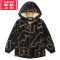 可莉允男童加绒外套秋冬季2022新款冬装酷帅洋气儿童棉服加厚中大童风衣