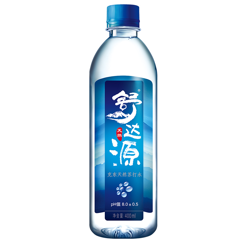 舒达源天然苏打水400ml*24瓶装 天然无气无糖弱碱性饮用水 矿泉水