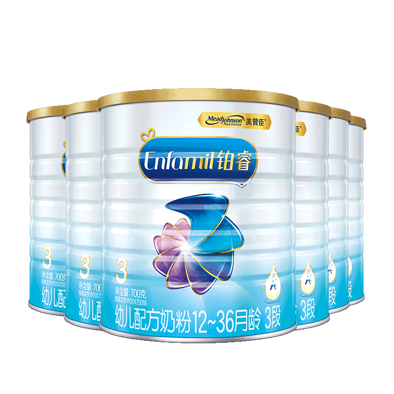 美赞臣铂睿经典版幼儿配方奶粉(12-36个月)700克 *6罐箱装