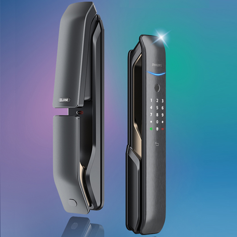 飞利浦（PHILIPS）192 智能锁 9200 指纹密码锁 家用防盗门锁推拉磁卡电子锁 APP蓝牙连接