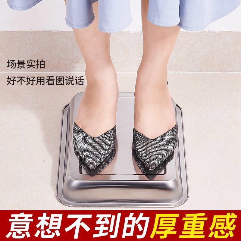 [特厚方盘]不锈钢烧烤盘家用托盘蒸饭盘商用饺子餐盘长方形盘子 08特厚款-浅盘[2厘米] 27长20宽 [两个装]