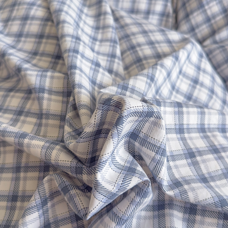铭思沃 四件套 1.5m床 蓝格子 套高清大图
