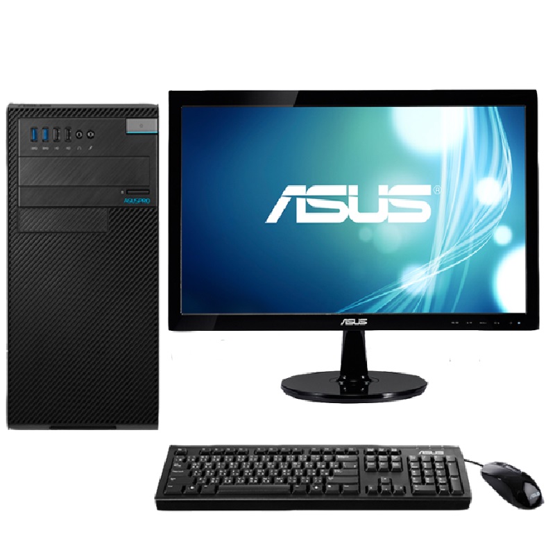 H华硕(ASUS)D630MT 商用台式机整机 19.5英寸显示器( I5 7400 4G 1T 黑 无系统)高清大图