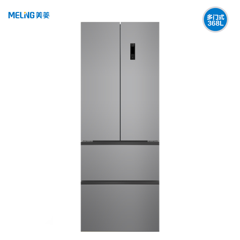 美菱(MELING)BCD-368WPC 368升 法式多门 四开门大容量家用冰箱 节能双变频风冷无霜离子净味冰箱