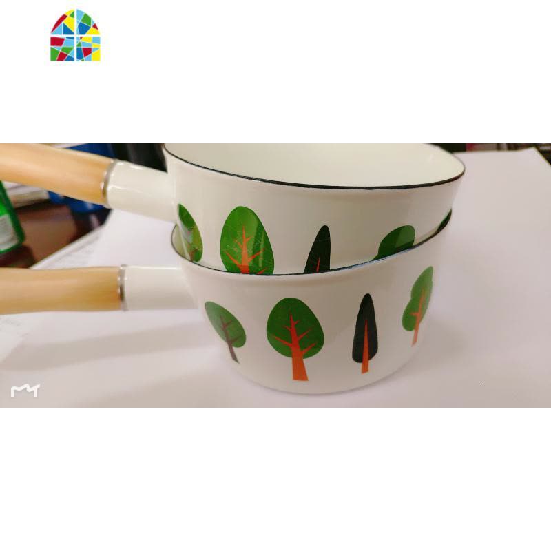 蘑菇屋 日式锅锅奶锅宝宝辅食锅小清新小碎花柠檬款 FENGHOU 奶锅支架单买不图片