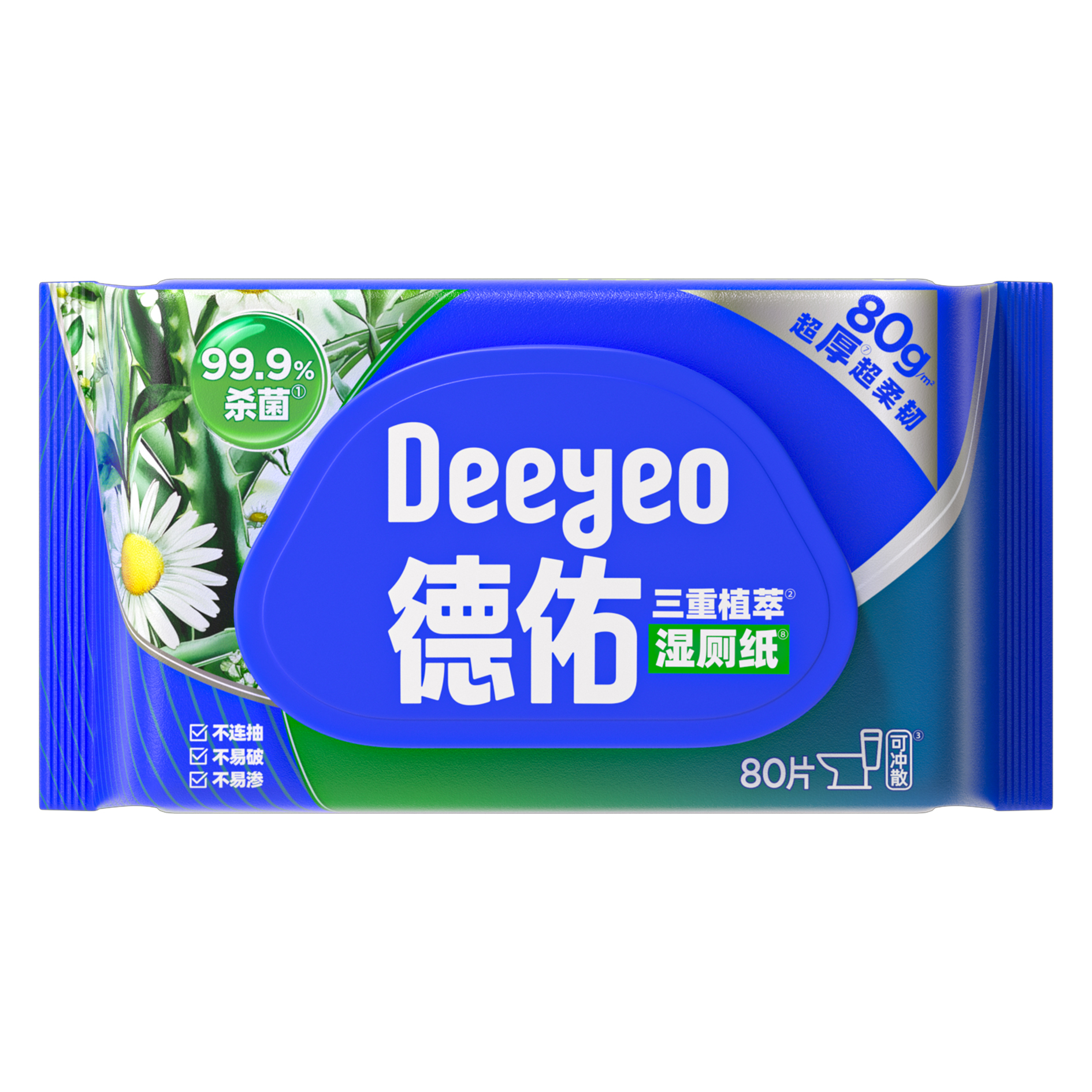 德佑 企鹅湿厕纸A版 80片*1包