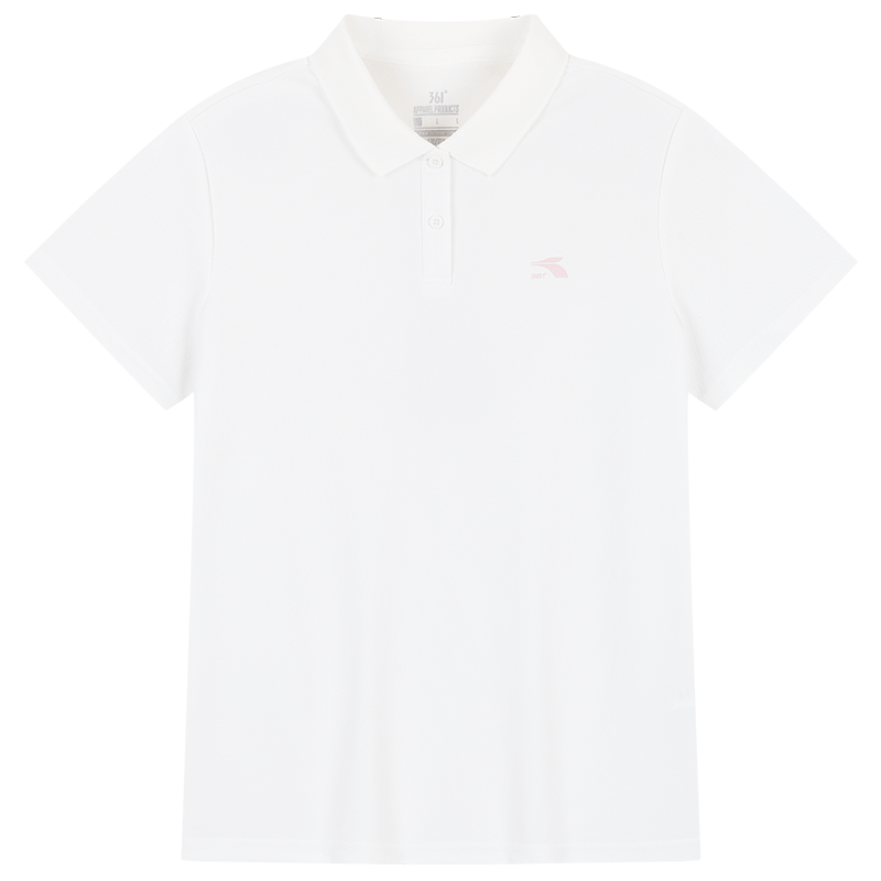 361°运动t恤女夏季时尚休闲polo衫女子健身翻领透气短袖潮662124110V 4XL 羽白