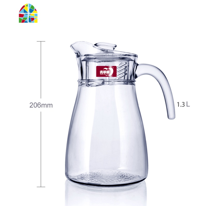 玻璃水壶 大容量创意果汁壶 茶壶扎壶凉水壶凉水杯 FENGHOU 1.3升现代壶高清大图