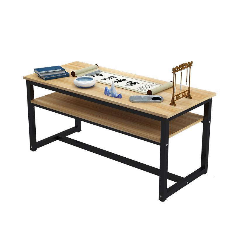 简易书法桌书画桌家用电脑桌毛笔专用写字台学生桌双层培训课桌椅定制