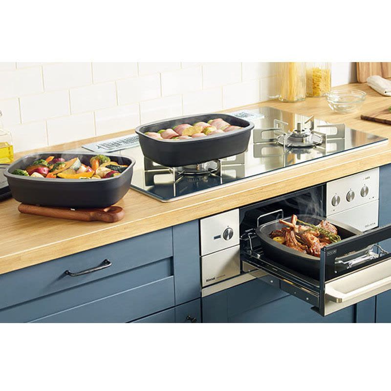 日本林内燃气灶DELICIA(按键)75嵌入式三眼灶煤气炉烤箱自动烤配烤盘天然气RHS71W30E14RCASTW图片