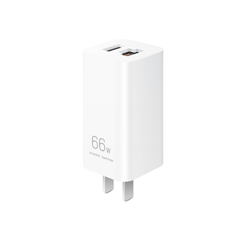 HUAWEI/华为超级快充GaN多口充电器Max 66W 多协议多设备 支持笔记本电脑充电 P0003 白色