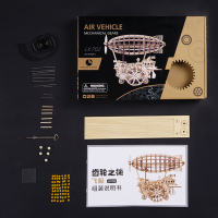 若态若客齿轮之械 木质机械传动模型3d立体拼插拼图创意diy手工拼装模型玩具男孩 LK401越野拖拉机