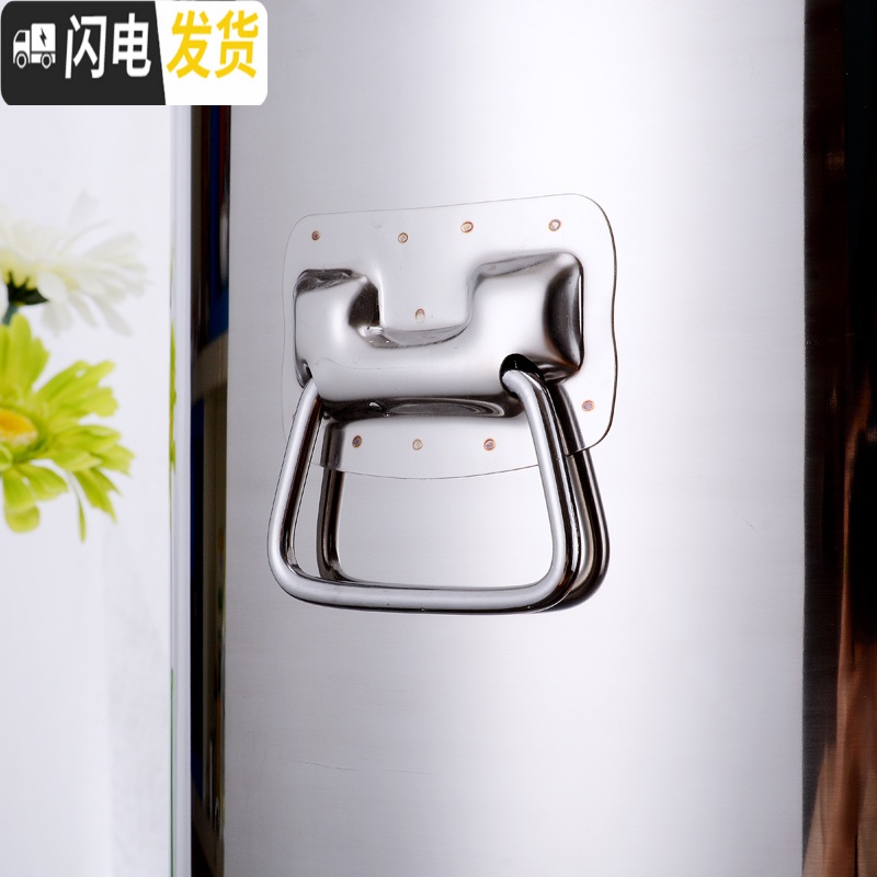 三维工匠商用不锈钢电热双层保温蒸煮桶开水桶煮面炉煮粥桶恒温电汤桶 80(单龙头)级版304不粘盘需接空气开饭盒/提锅高清大图
