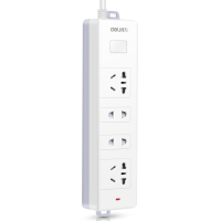 得力 18251 插座插排插线板接线板排插电源防触电拖线板2米线