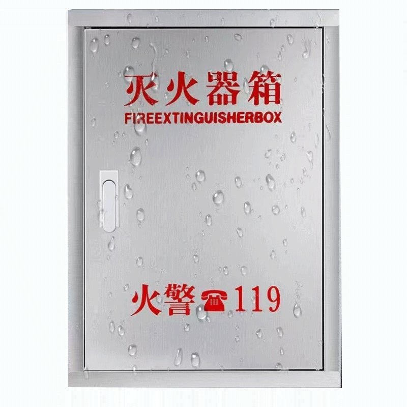 鑫睿辉 壁挂式不锈钢灭火器箱 4kg*2 个