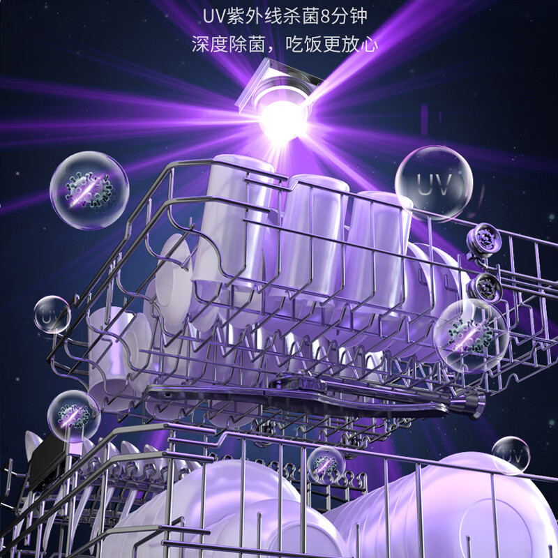 森歌(SENG)U3S集成洗碗机洗消烘存一机多功能12套大容量 60L大单槽 标配+贝克巴斯垃圾处理器S680 完美组合