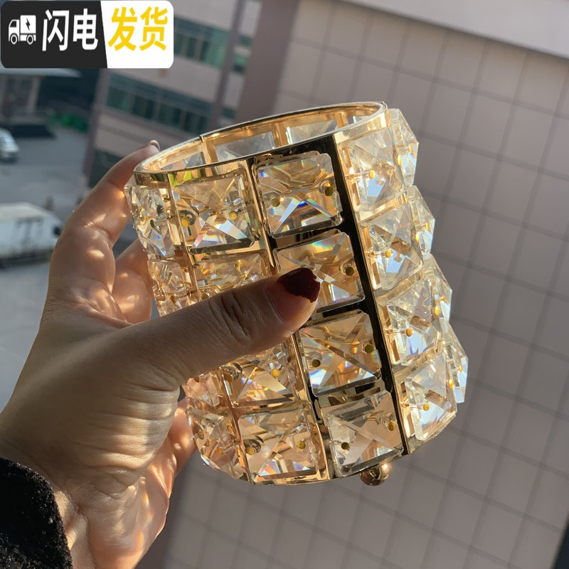 三维工匠ins北欧水晶笔刷收纳筒桌面化妆刷收纳盒美甲工具整理架梳妆台笔