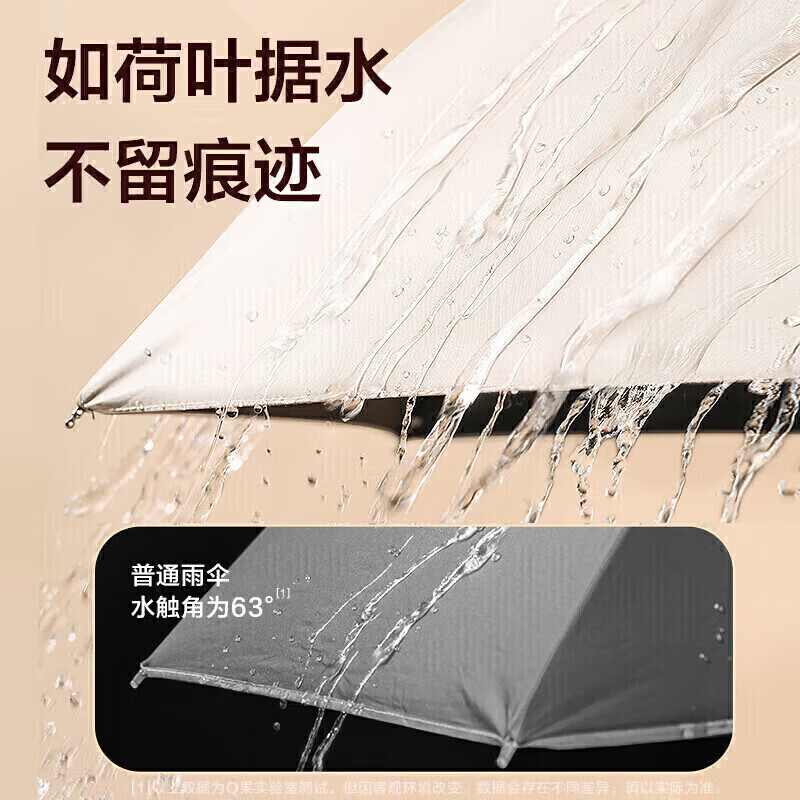 栀遇(ZHIYU)自动开合晴雨两用折叠伞轻便便携防紫外线设计时尚亮眼 米色