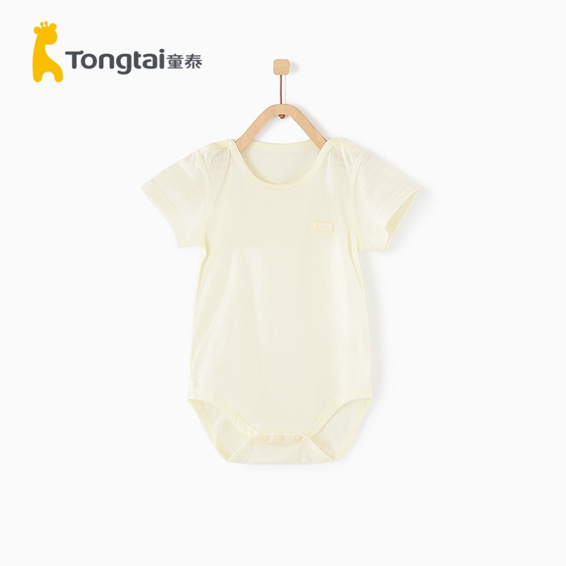 童泰(TONGTAI)母婴夏季婴儿衣服3-18月男女宝宝薄款纯棉半袖连体衣儿童内衣