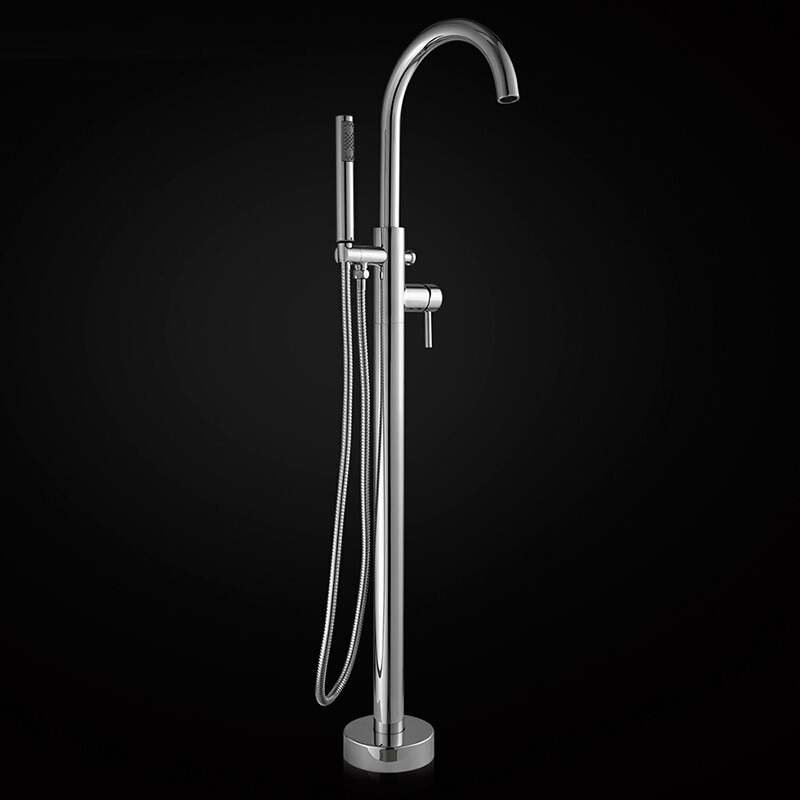 龙头立式贵妃浴缸淋浴花洒冷热水浴室铜镀铬安心抵