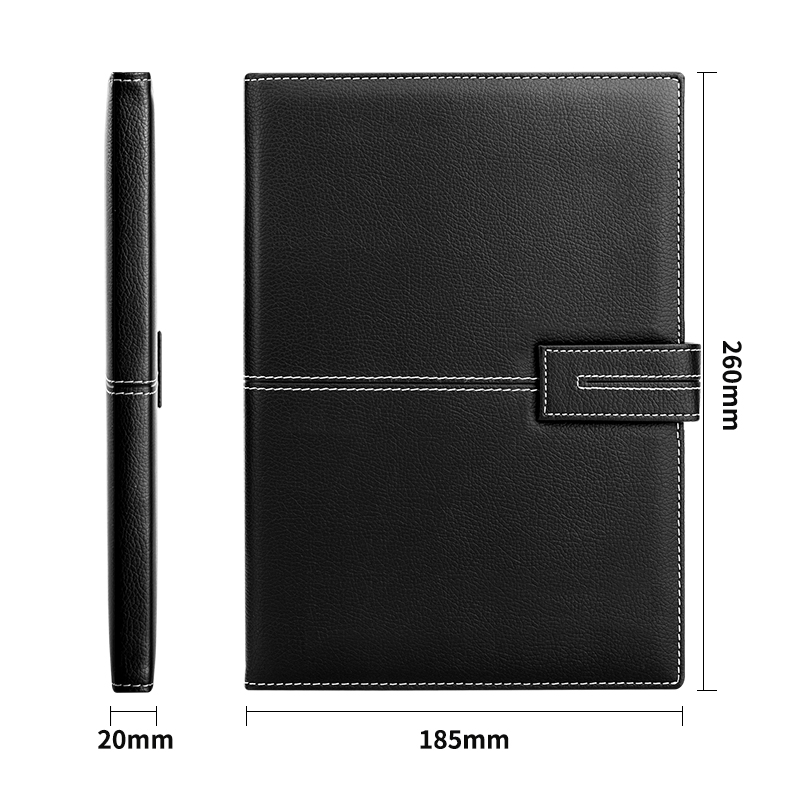 得力 3344单包插芯皮面本-16K-250mm*175mm/120张(黑)(本)高清大图