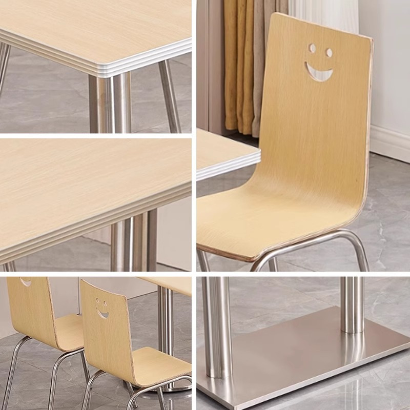 苏宁 金菲罗格 办公家具 员工食堂餐桌组合 一桌四椅高清大图