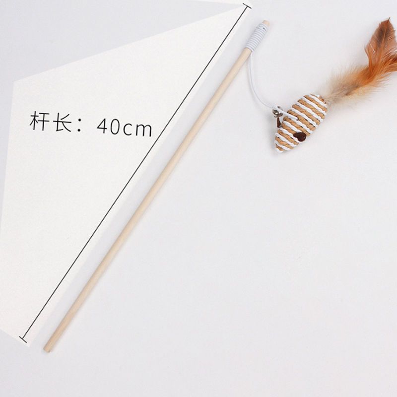 猫玩具逗猫棒耐咬猫薄荷球猫猫玩具套装猫咪玩具自嗨小猫幼猫用品 编织老鼠