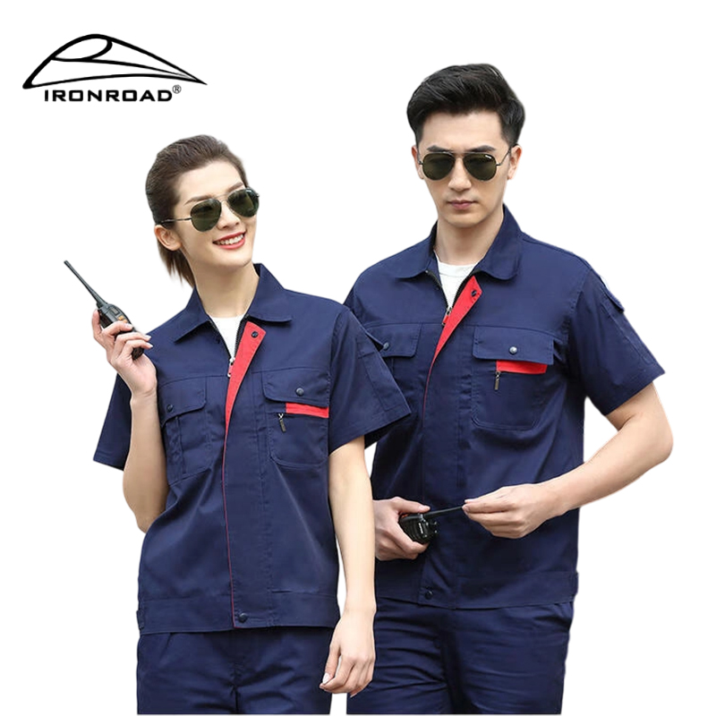 IRONROAD夏季工作服套装短袖工装E34 套高清大图