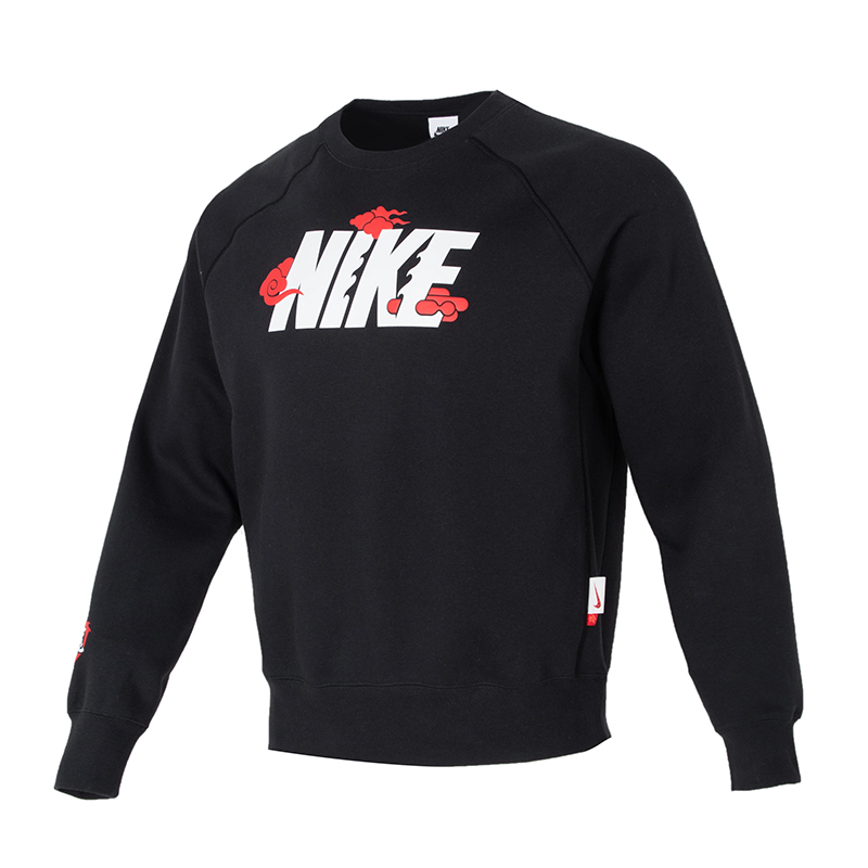 Nike/耐克卫衣2024新款加绒保暖针织圆领男装套头衫FZ6374-010 CGKkI M FZ6374-010