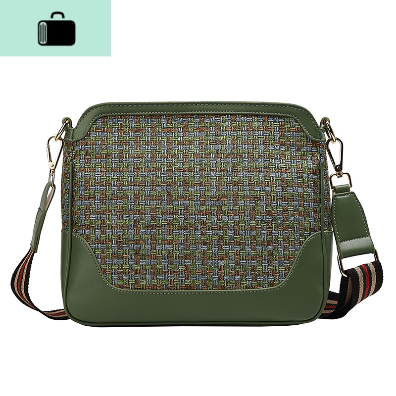 大容量质感包包女2020春季新款毛呢托特包韩版百搭气质宽带斜挎包NEWLAKE高清大图