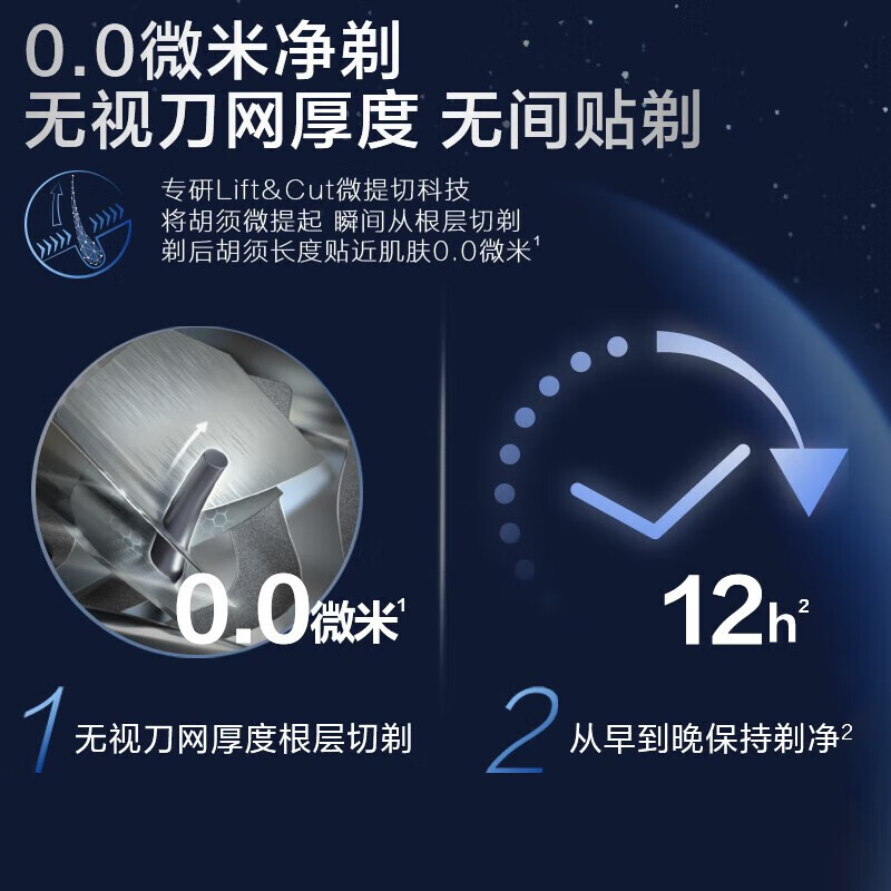 飞利浦(PHILIPS)电动剃须刀 自动剃须刀 旋转式剃胡刀 蜂巢奢享9系高端整机进口送男友送老公SP9886/36高清大图