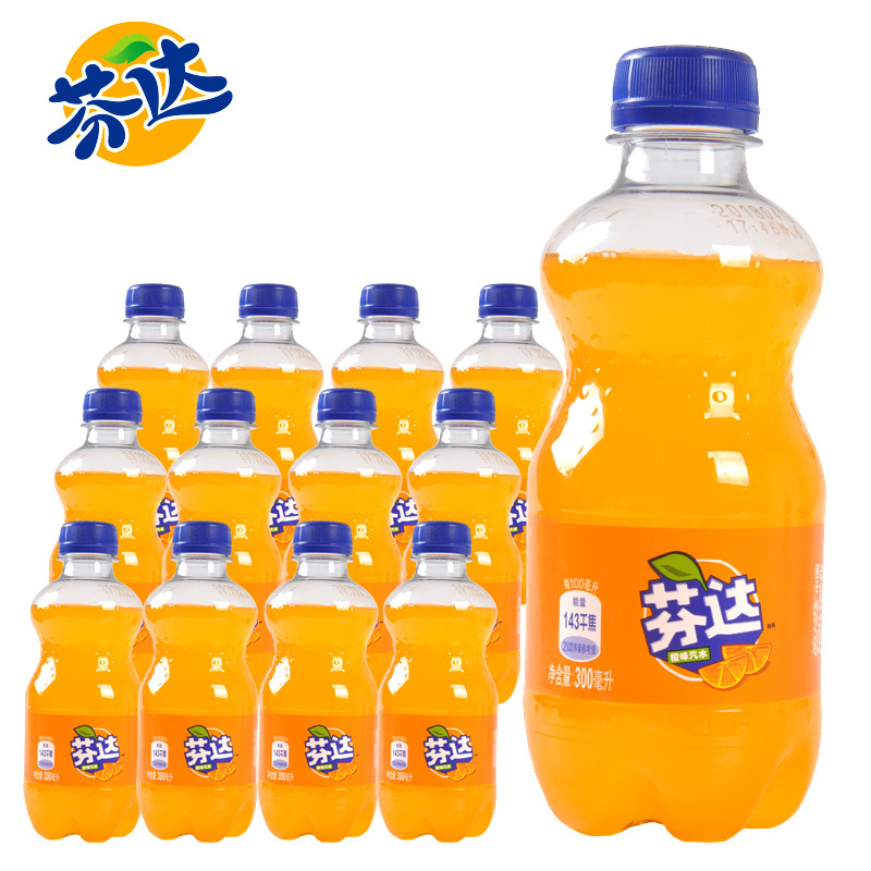 芬达橙味汽水300ml*12瓶