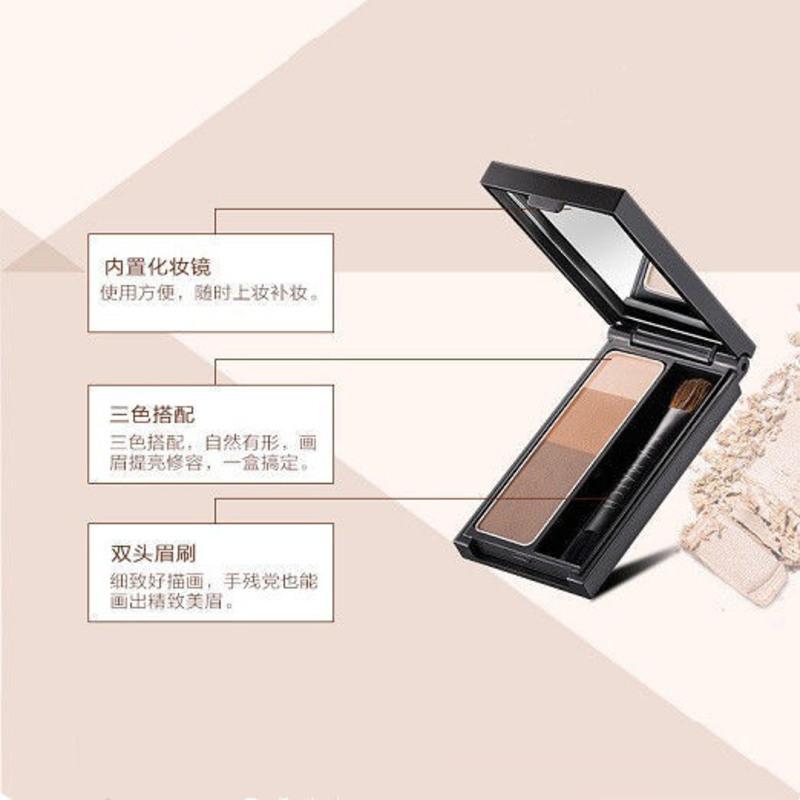 三色眉粉1盒[送眉笔1支] 极密眉目传情三色眉粉防水防汗不脱色高光修容眉刷眉笔眉粉