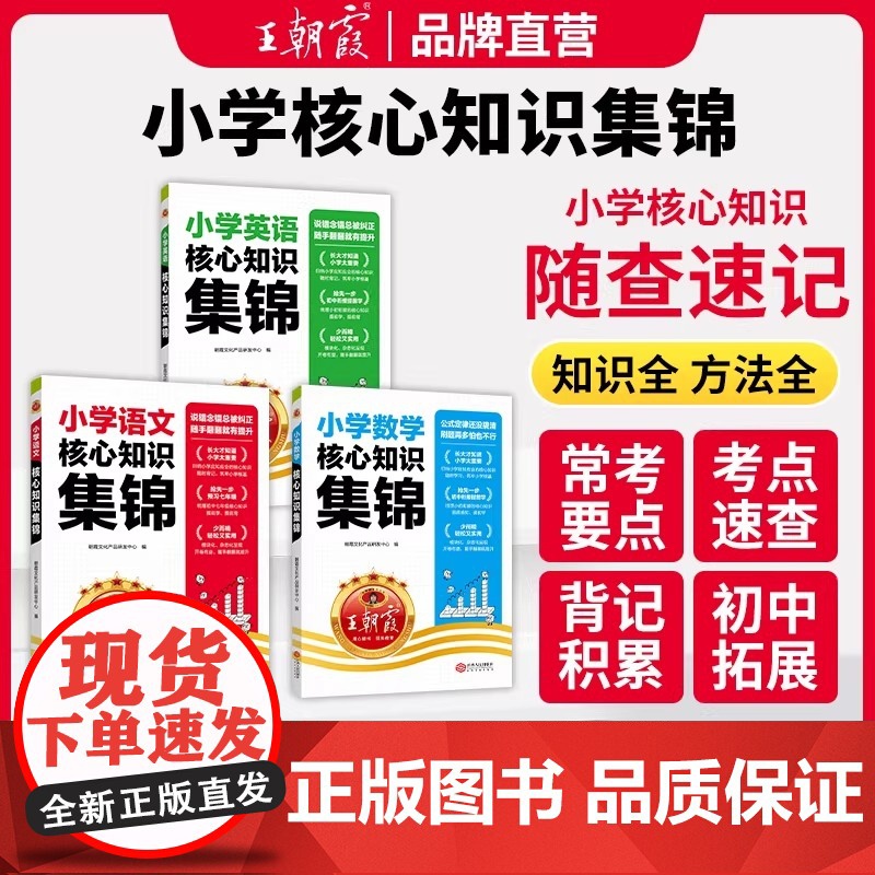 王朝霞核心知识集锦语文基础知识大盘点升学衔接教材一二三四五六年级小学知识大全手册人教版考试总复习小学知识工具书大盘点