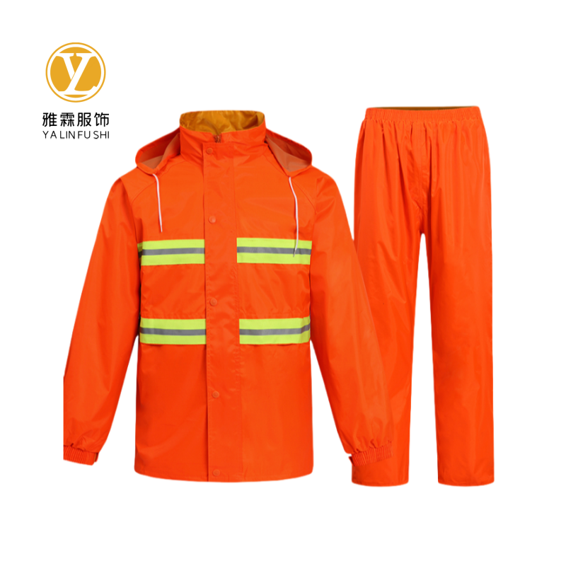 雅霖服 分体式多功能网格环卫雨衣套装可定制 YLF-XZ503 套高清大图