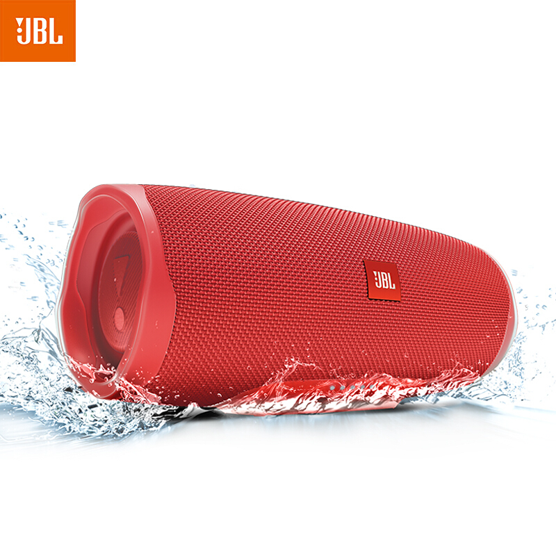 JBL CHARGE4 音乐冲击波四代 便携式蓝牙音箱+低音炮 户外迷你音箱 防水设计 增强版赛道扬声器 红色高清大图