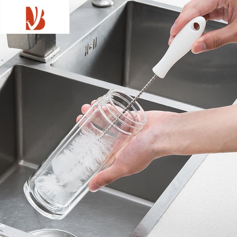 三维工匠长柄杯刷家用洗杯子器保温水杯口茶渍无死角清洁刷奶瓶清洗刷子图片