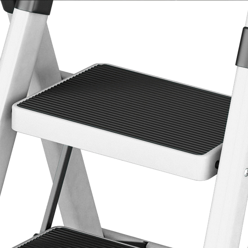 臻远 ZY-T139多功能梯子家用折叠梯室内踏板楼梯 白色四步梯高清大图
