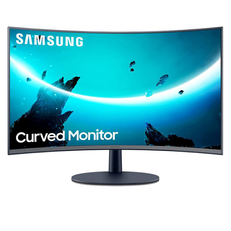 三星 (SAMSUNG)C27T550FDC 27英寸1000R超曲面 窄边框 75Hz刷新率 立体环绕音响 HDMI接口高清电脑显示器 (HDMI+DP+VGA+音频)